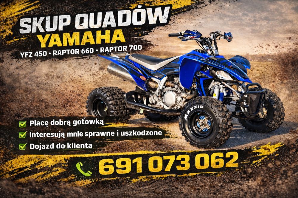 SKUP QUADÓW YAMAHA YFZ 450 • Raptor 660 • RAPTOR 700