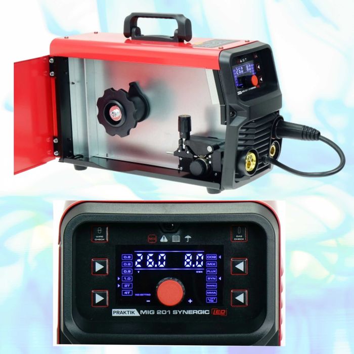 Spawarka Migomat PRAKTIK MIG201 SYNERGIC LED 200A CPKsochaczew