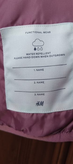 Kurtka kurteczka dziewczęca H&M 94/104 cm. Bardzo dobry stan.