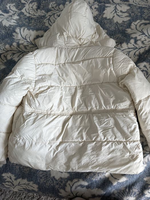 Куртка молочна біла пуховик зима