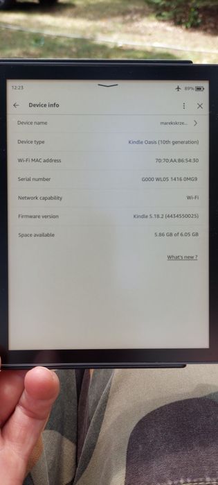 Kindle Oasis 10 generacja super stan