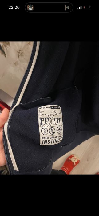 bluza rozpinana niebieska granatowa biała decathlon rozmiar L 40