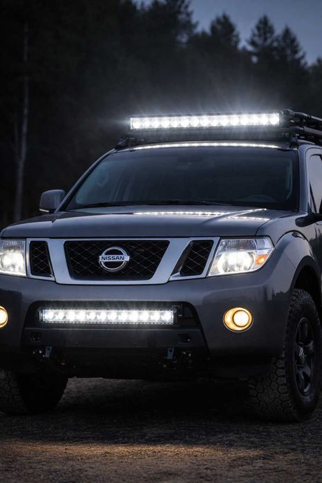 Акція Лінзована LED балка (СТГ) 12–24V | Ближнє+Дальнє | На бампер/дах