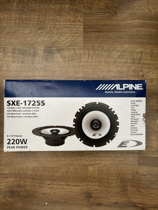 Głośniki samochodowe Alpine SXE-1725S 165mm 220W