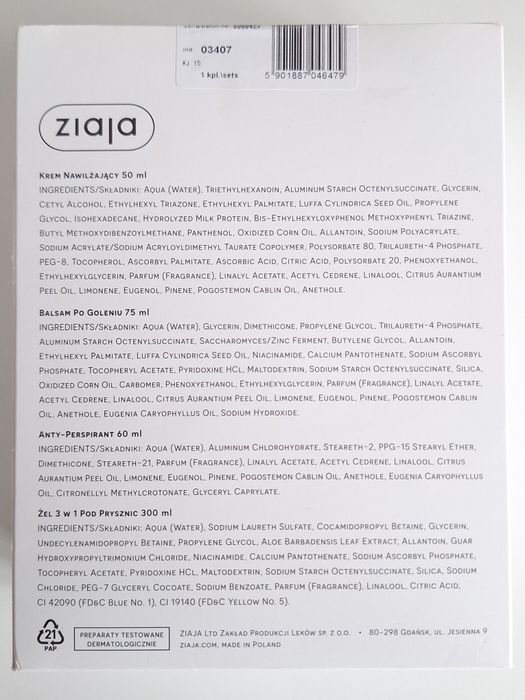 zestaw prezentowy Ziaja Yego Pielęgnacja