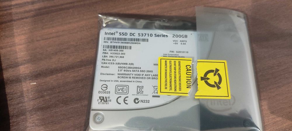 SSD Intel DC S3710 200GB Enterprise - Saúde 100%