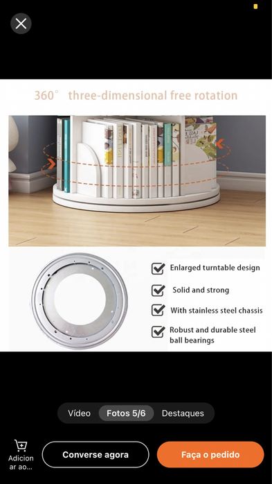 Estante rotativa montessori nova