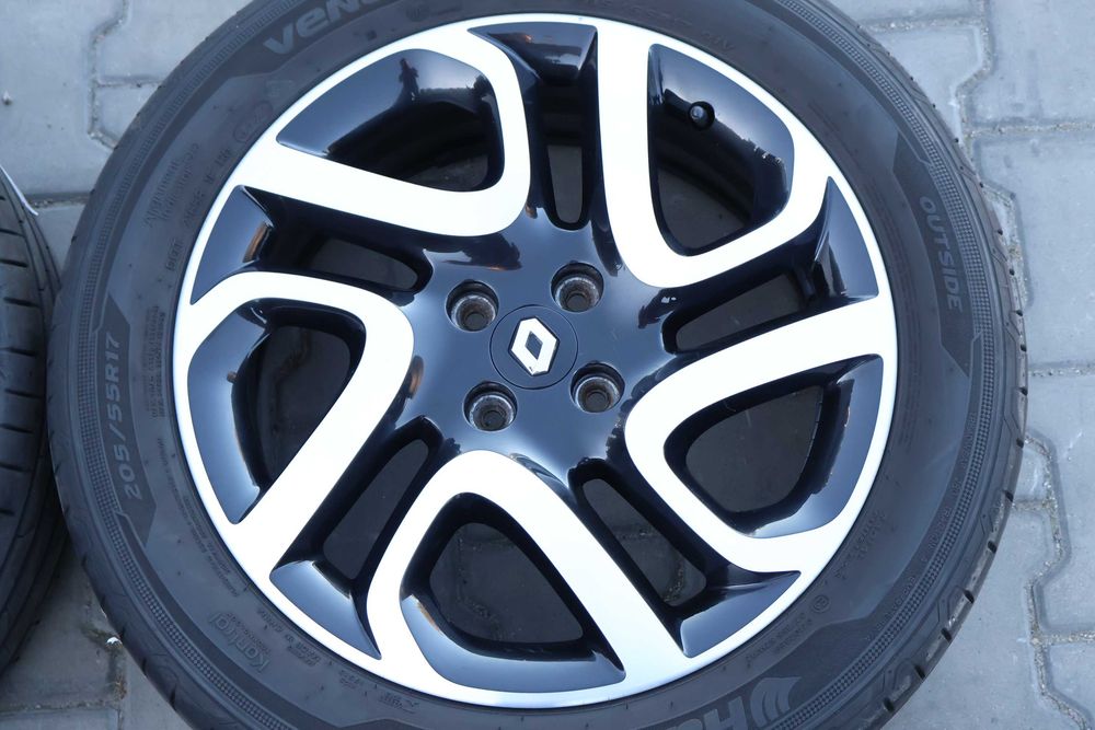 4x Alufelgi 4x100 17'' 6,5J ET40 RENAULT  +TPMS DEMO Jak NOWE