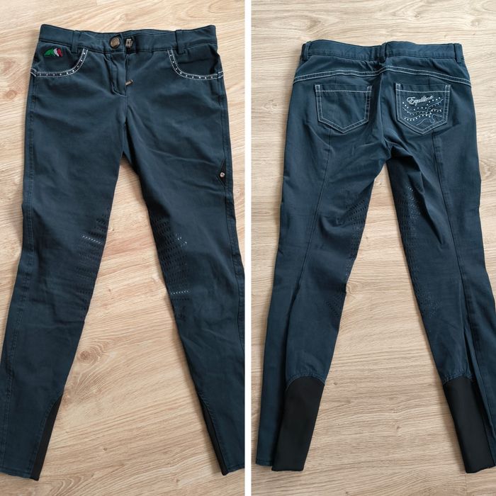 Bryczesy Equiline 34 xs kolanowy silikon