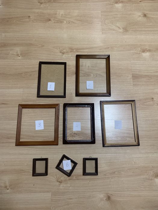 рамочки деревяні без скла і зі склом
