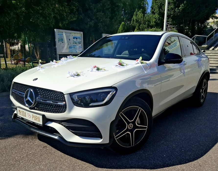 Auto do ślubu biały samochód na wesele MERCEDES GLC COUPE AMG