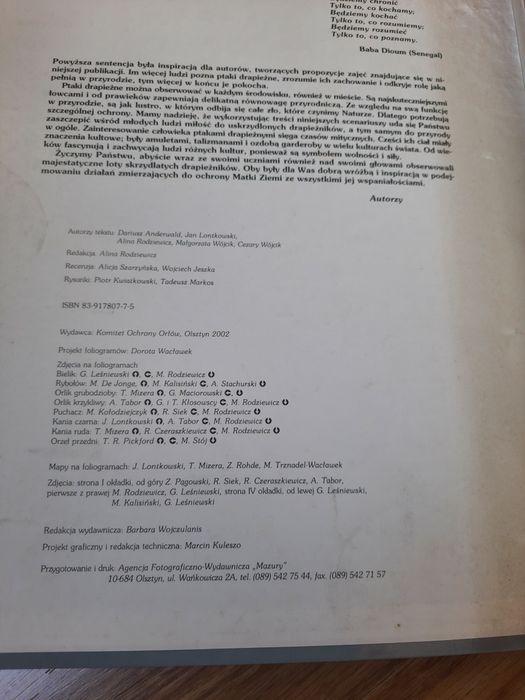 Ptaki drapieżne  segregator