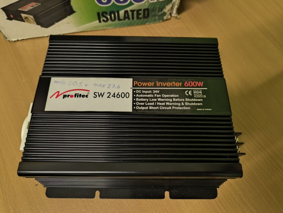 Инвертор 24v на 220v 600/1500watt