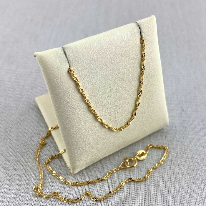 ZŁOTY łańcuszek splot SINGAPUR PRÓBA 585 (14K) długość 50 cm