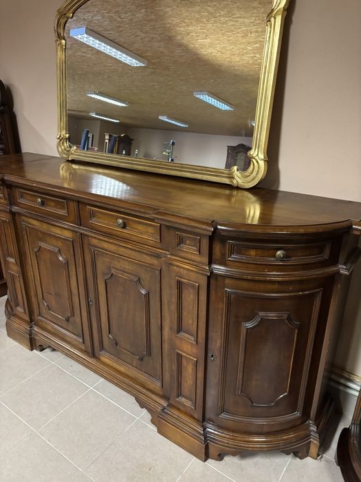 Włoska Stylowa Komoda bufet 205 cm gięte fronty orzech stylowe italy
