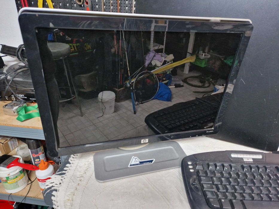 Pc antigo + Monitor HP + Teclado Microsoft