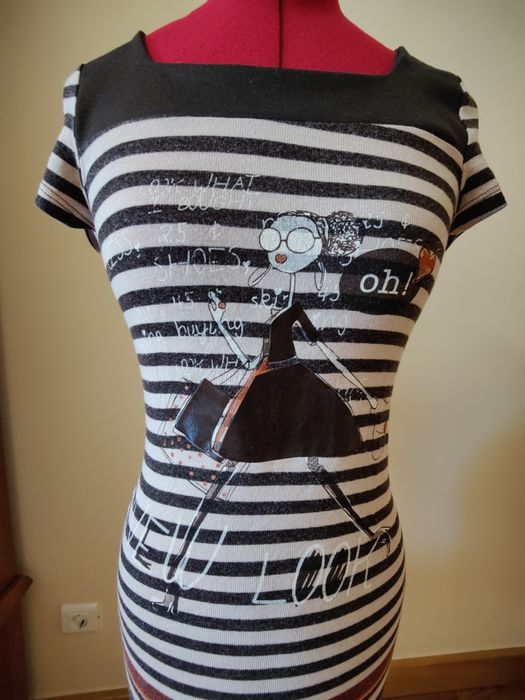 Vestido Malha às Riscas