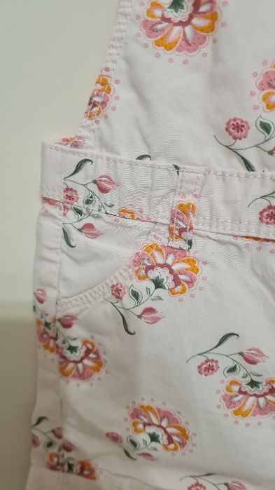 Ogrodniczki letnie dla dziewczynki r.74 C&A