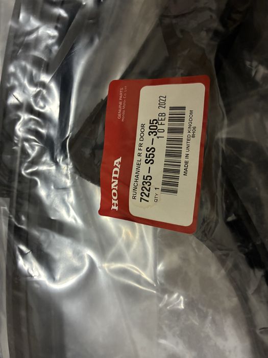 Borrachas dos vidros Portas da frente Civic