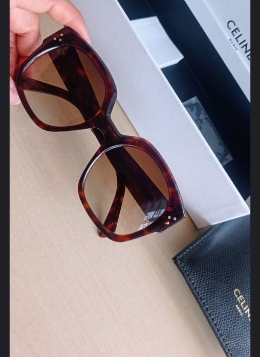 Brązowe okulary przeciwsłoneczne Celine Paris