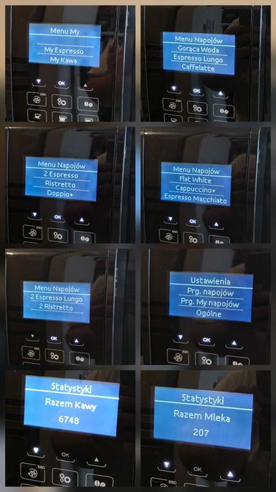 Ekspres Delonghi Dinamica ECAM 353.75B MyMenu, nowy pojemnik na mleko