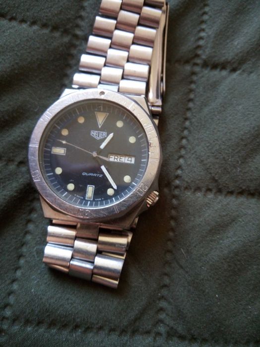 Heuer quartz diver kolekcjonerski poszukiwany ori bransoleta