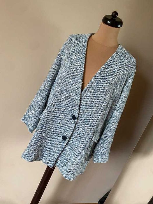 Zara tkany sweter narzutka zakiet blazer marynarka xxxl +size oversize