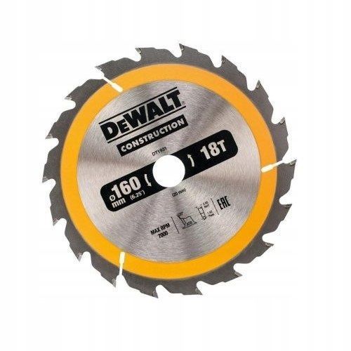 Piła Tarczowa Do Drewna 160/20Mm, 18 Zębów DeWalt