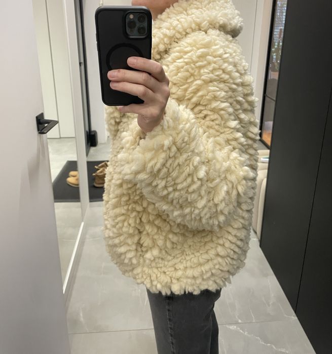 ZARA, kurtka teddy, roz.S