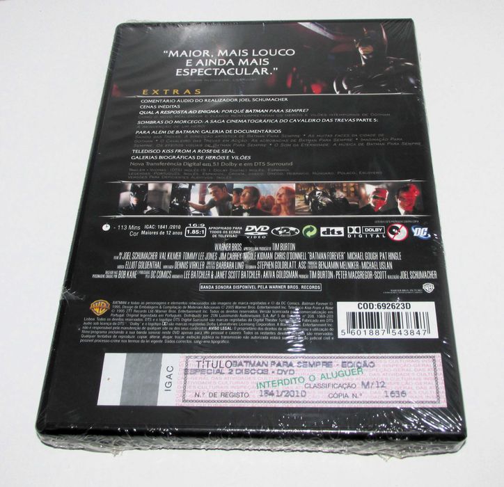 Batman Para Sempre (Edição Especial 2 Discos) Filme DVD