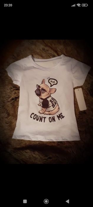 116/122 bluzka biała