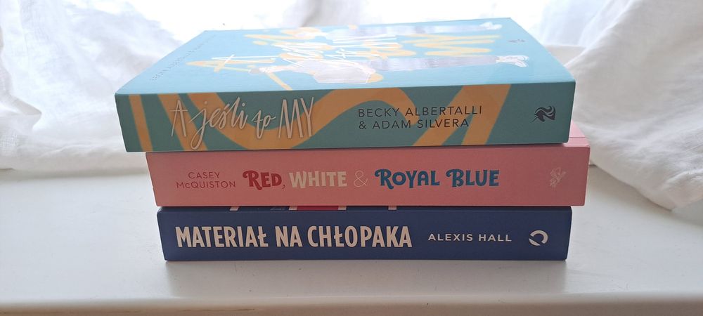 Komplet książek  red, white & royal blue  Materiał na chłopaka, A jeśli to my.