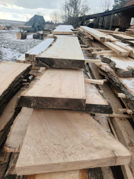 deski jesion dąb tarcica jesionowa dębowa mokra 5 cm 50mm