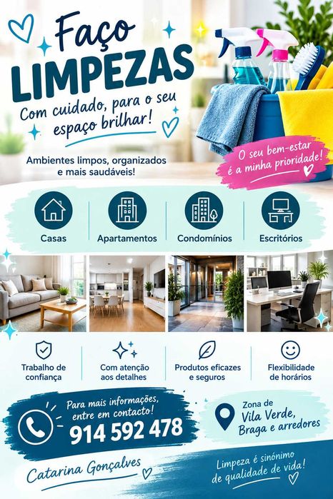 Faço limpezas domésticas