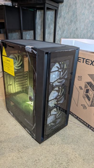 Корпус ігрового  ПК MUSETEX G07 ATX з 6 вентиляторами ARGB, USB 3.0, ч