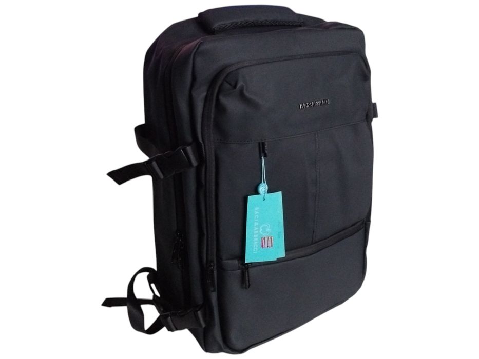 Plecak Wielofunkcyjny Czarny 2-Komorowy z USB na Laptopa i Podróż