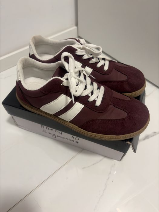 Adidasy sneakersy bordowe ala samba 42