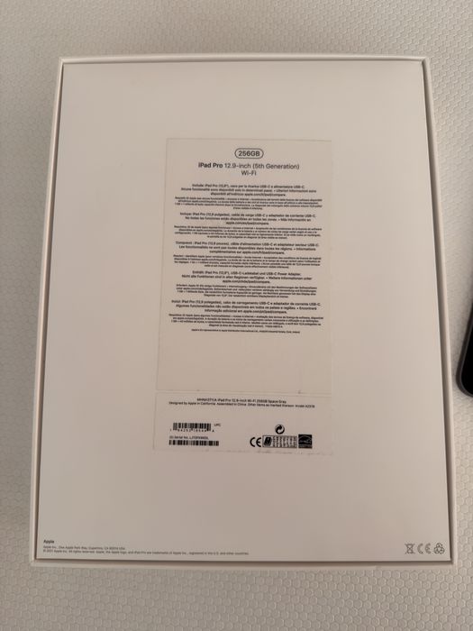 iPad Pro 12.9 M1 256gb