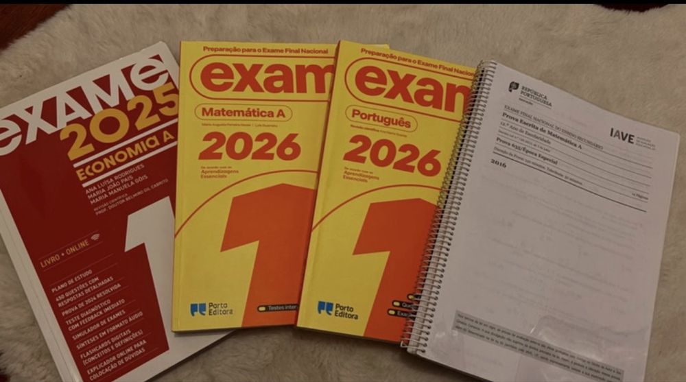 3 livros exames preparação + exames matemática