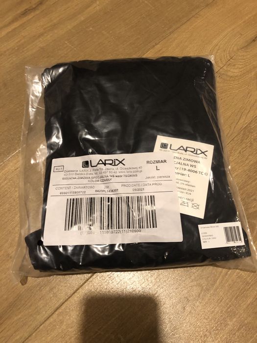 Bielizna zimowa ws LARIX 75/dkws nowa czarna rozmiar L