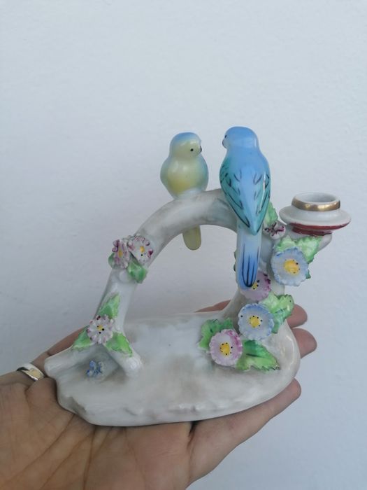 Artibus Porcelain Figurine - Birds Candlestick