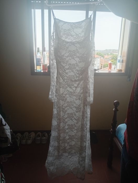 Vestido branco rendado noiva ou cerimónia
