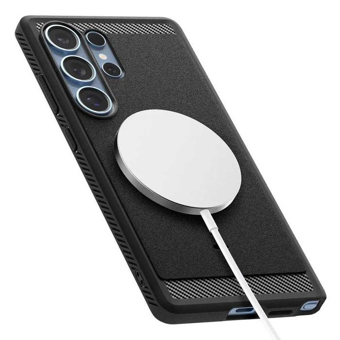 Чехол Spigen Rugged Armor MagFit  Samsung Galaxy S25 Ultra Matte Black