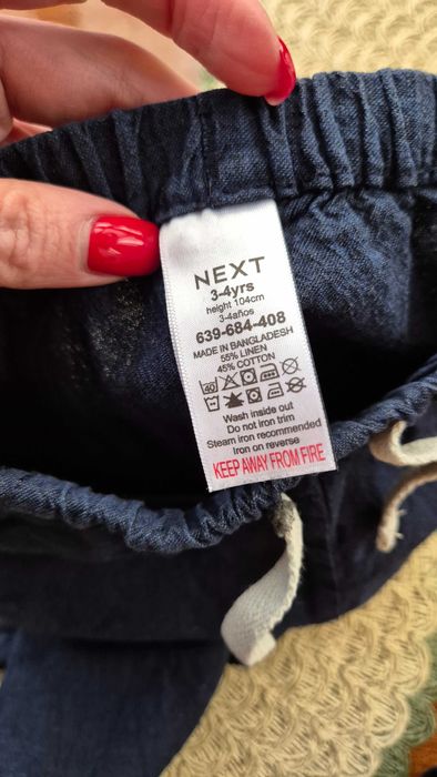 Штани льняні next р. 98-104 р 3-4 брюки льняні zara