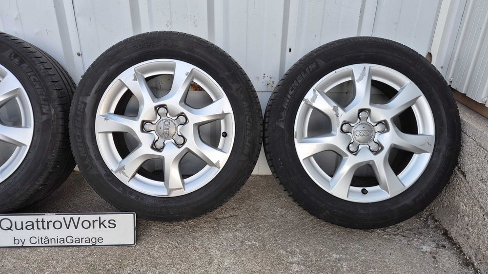 4 Jantes Originais Audi 16 Polegadas 5x112 ET42 7Jx16 + pneus 205/55 R16 Michelin meio piso