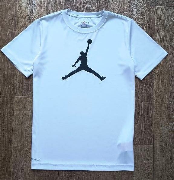 Белая мужская футболка свитшот худи Air Jordan размер S
