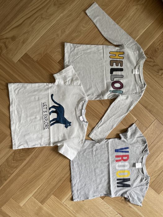 Bluzka 3sztuki H&M Zara rozm. 86 92 długi krótki rękaw