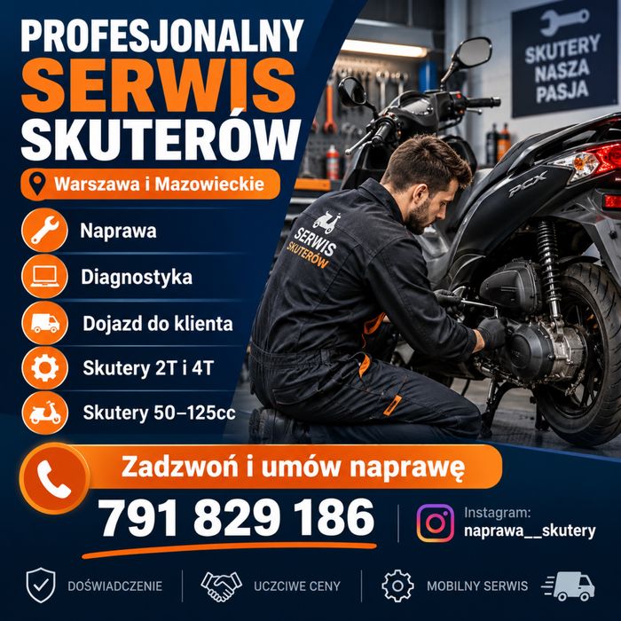 Naprawa skuterów Białystok dojazd do klienta