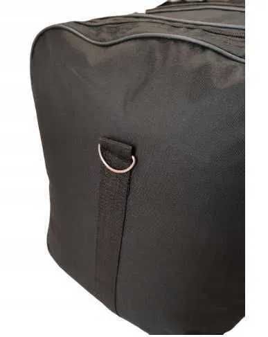 Duża czarna torba na wycieczkę podróżna z paskiem 60cm