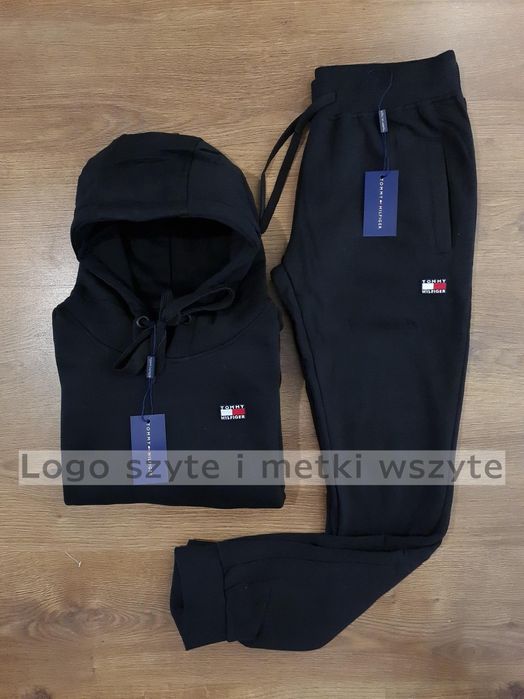 Dres czarny męski komplet dresowy Tommy Hilfiger